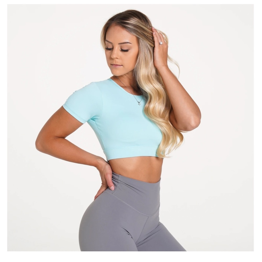 NVGTN Aqua Open Back Tee